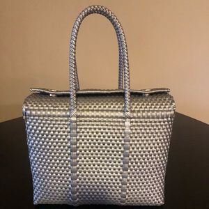 Grey Mexican Woven Tote